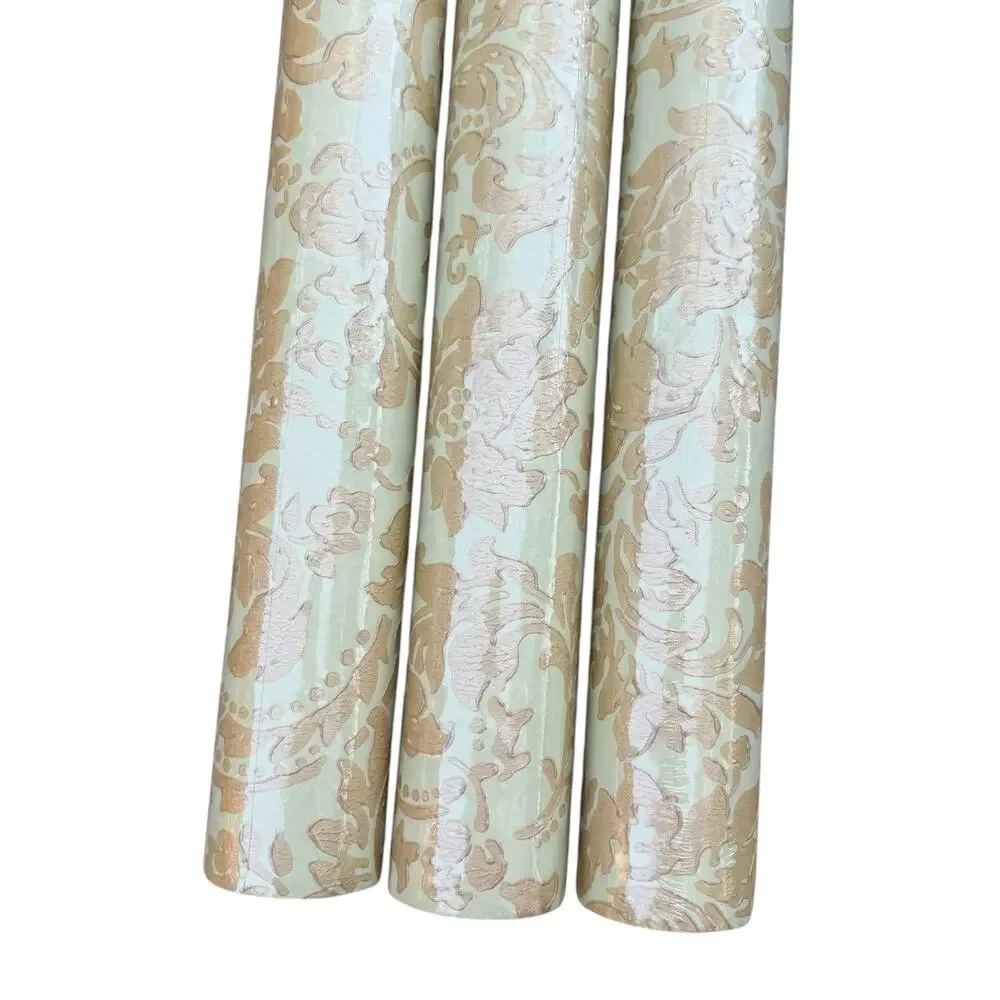 Ronald Redding Designs Fine Wallpaper Damask Gold Washable Style One Roll $153